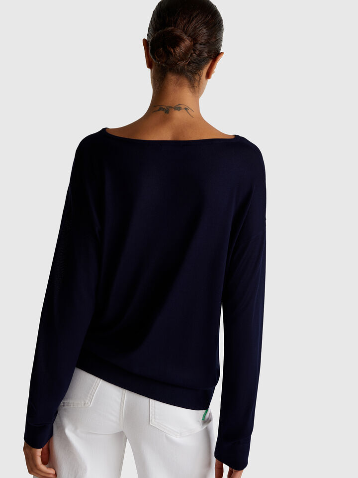 BOAT-NECK SWEAT.L/S Women image number 2